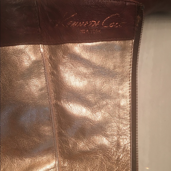 Kenneth Cole New York bordeaux brown leather boots - Picture 3 of 5